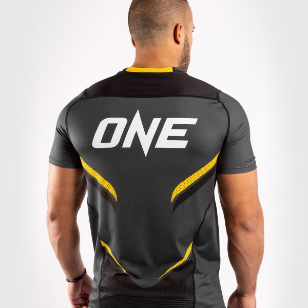 VENUM ONE FC IMPACT DRY TECH T-SHIRT - GREY/YELLOW