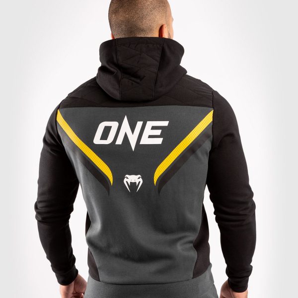 VENUM ONE FC IMPACT HOODIE - GREY/YELLOW