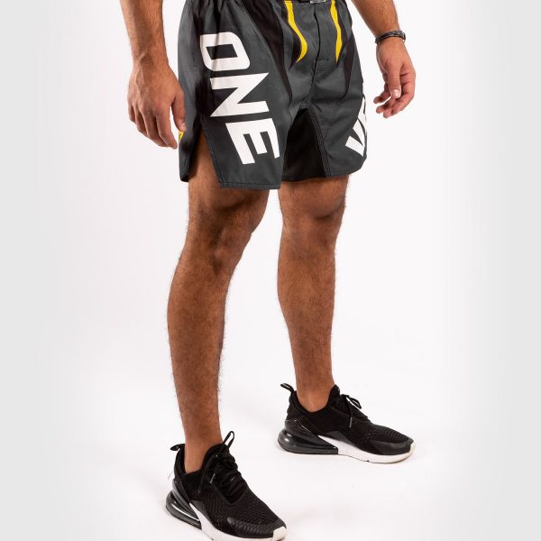 VENUM ONE FC IMPACT FIGHTSHORTS - GREY/YELLOW
