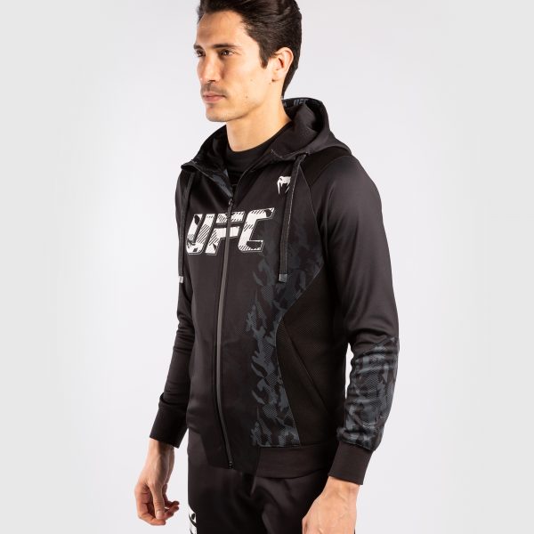UFC VENUM AUTHENTIC FIGHT WEEK MEN'S ZIP HOODIE - BLACK