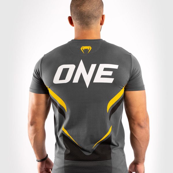 VENUM ONE FC IMPACT T-SHIRT - GREY/YELLOW