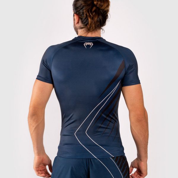VENUM CONTENDER 5.0 RASHGUARD - SHORT SLEEVES - NAVY/SAND