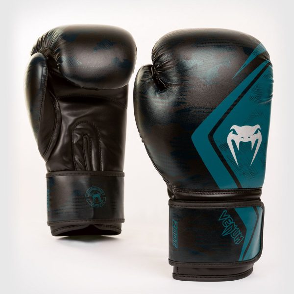 VENUM DEFENDER CONTENDER 2.0 BOXING GLOVES - BLACK/GREEN