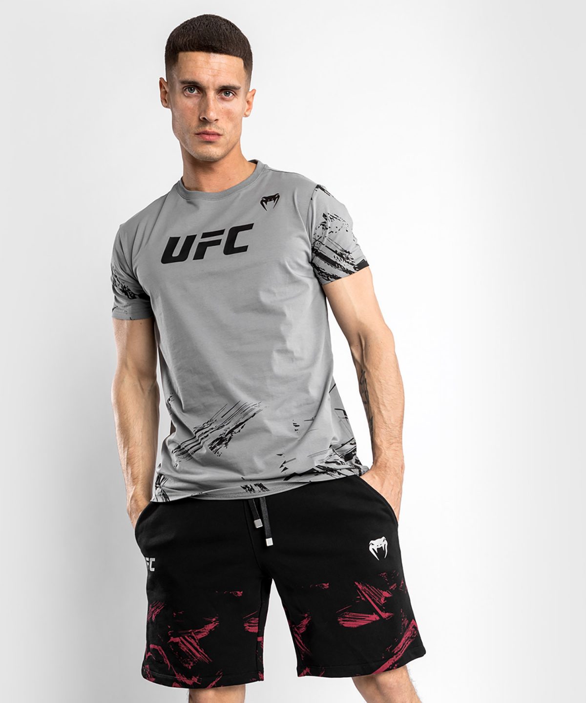 UFC VENUM AUTHENTIC FIGHT WEEK 2.0 T-SHIRT GREY - Image 4