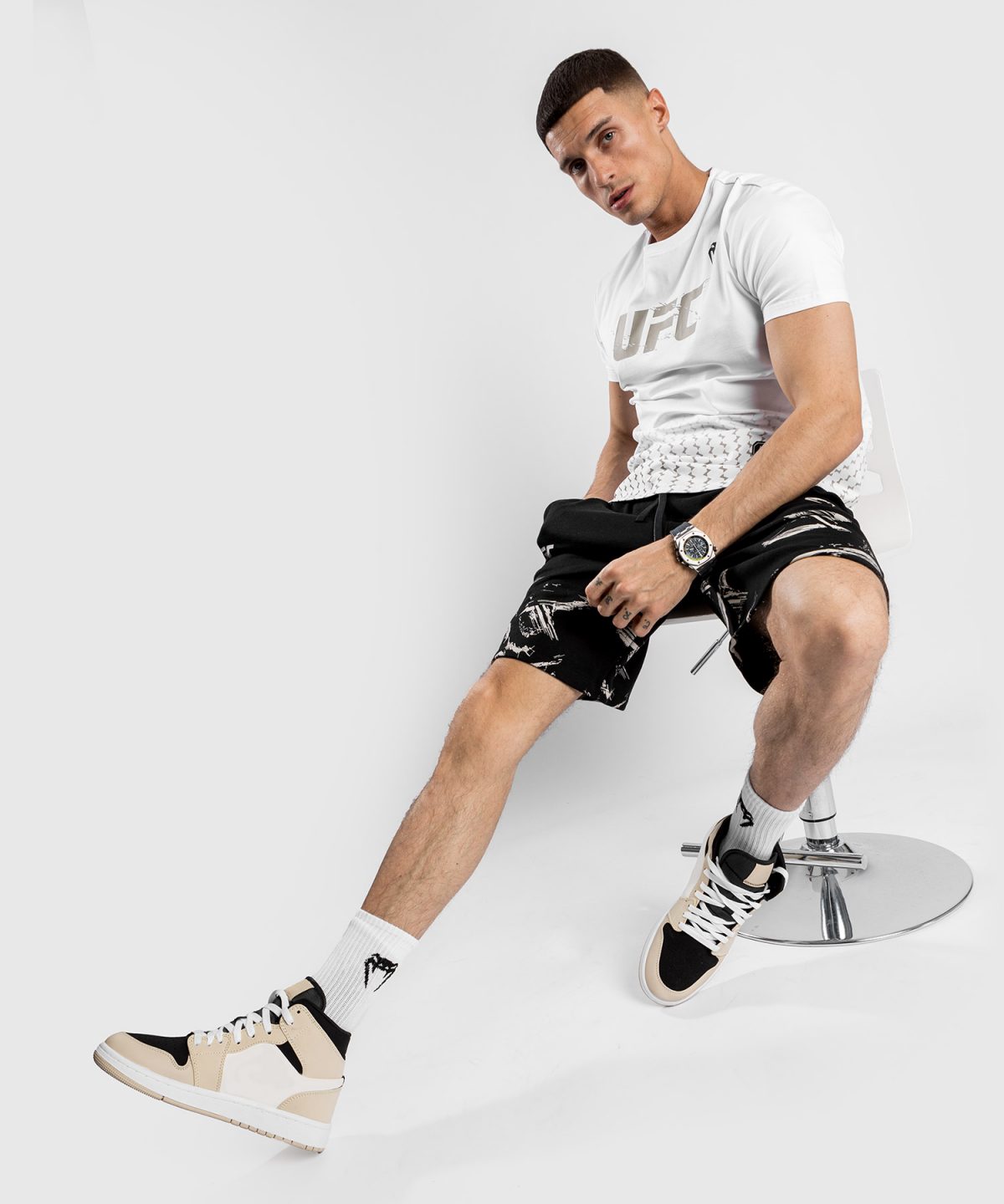 UFC VENUM AUTHENTIC FIGHT WEEK 2.0 T-SHIRT WHITE - Image 5