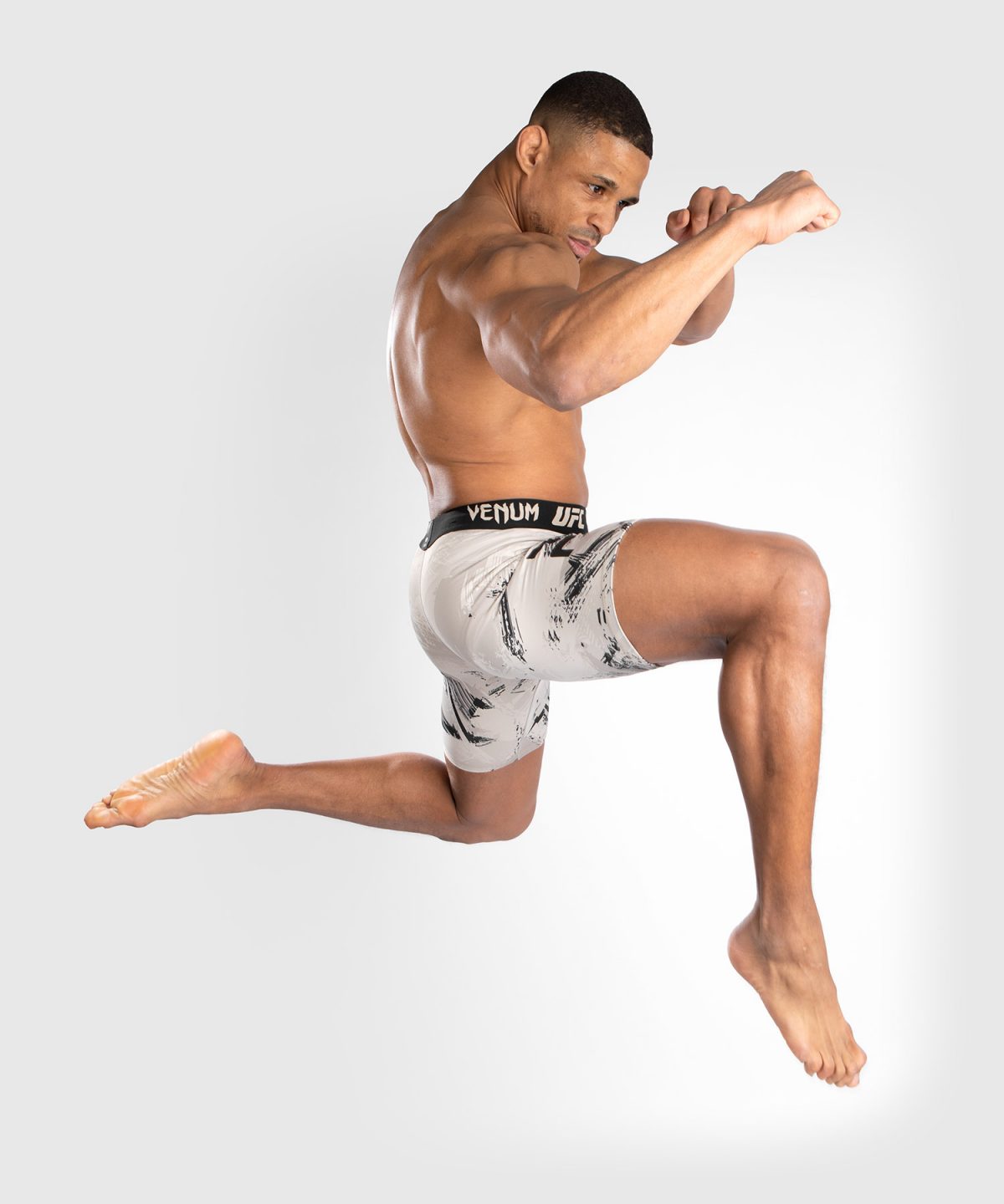UFC VENUM AUTHENTIC FIGHT WEEK MEN’S 2.0 VALE TUDO SHORT - BLACK/SAND - Image 3