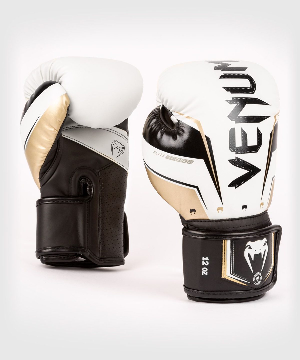 Venum Elite Evo Boxing Gloves - White/Gold - Image 6