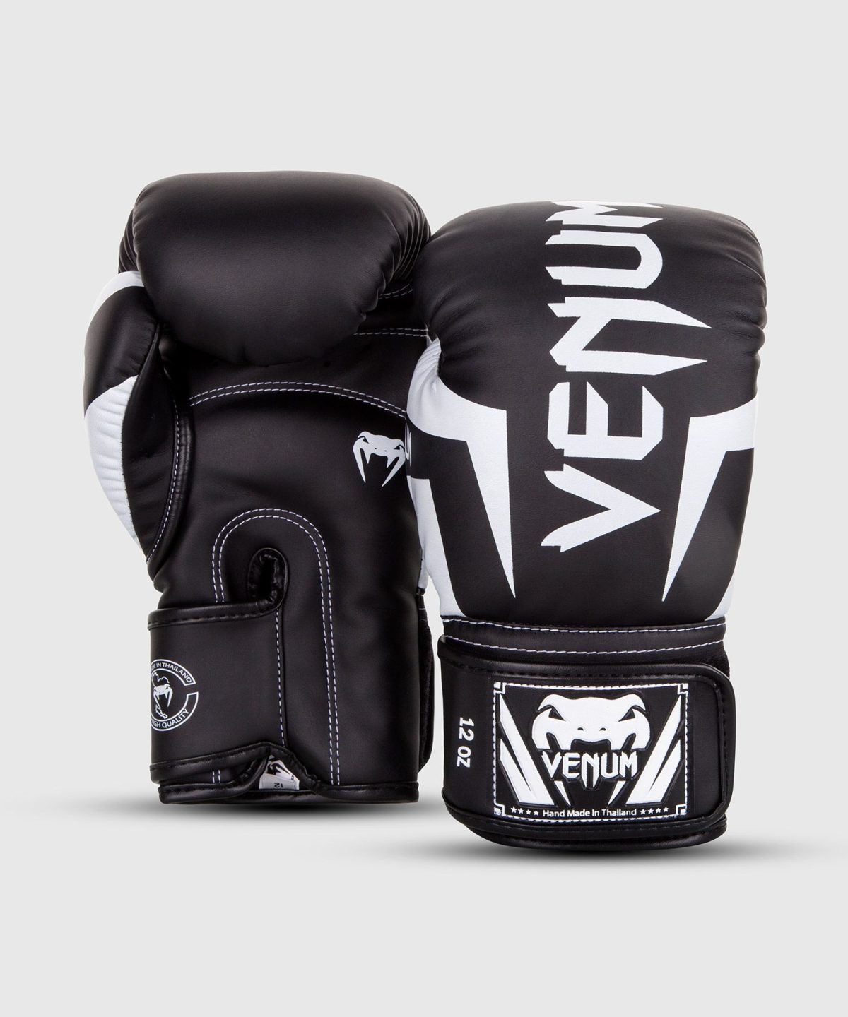 Venum Elite Evo Boxing Gloves - Black/White - Image 3