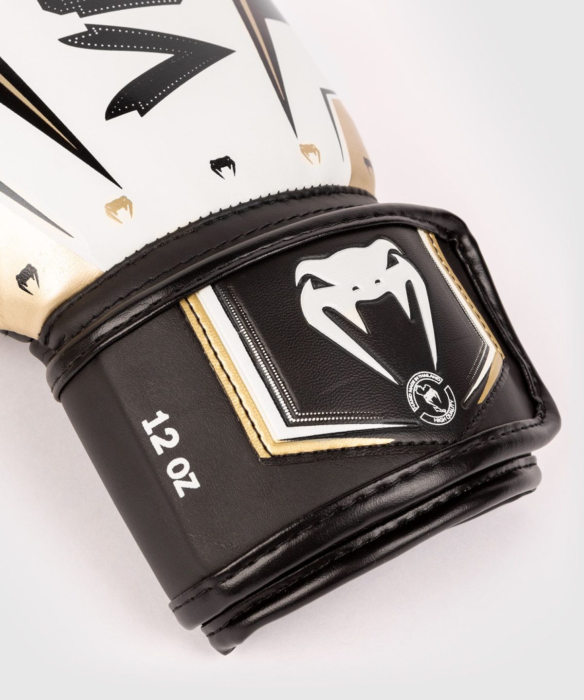 Venum Elite Evo Boxing Gloves - White/Gold - Image 4