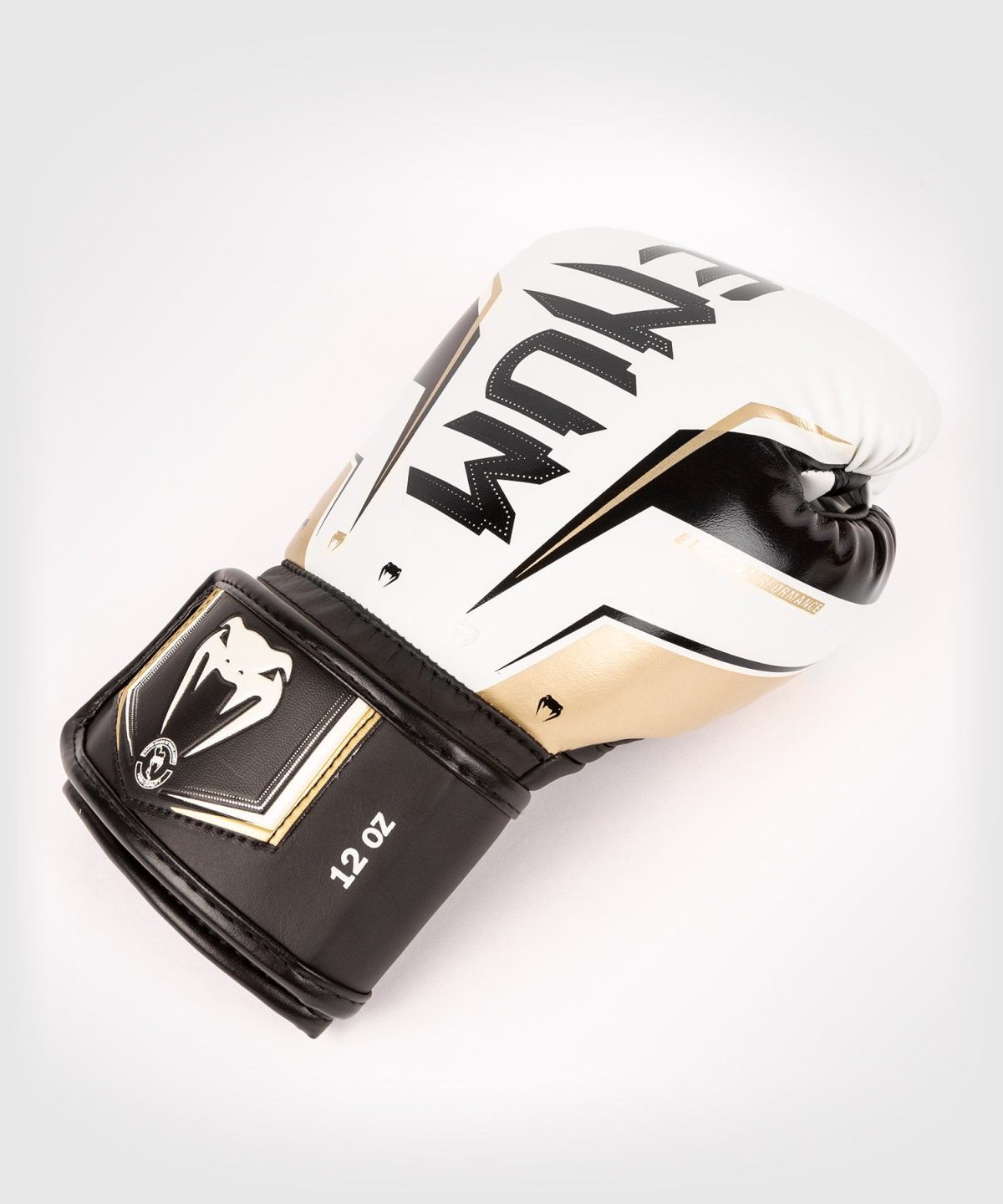 Venum Elite Evo Boxing Gloves - White/Gold - Image 5