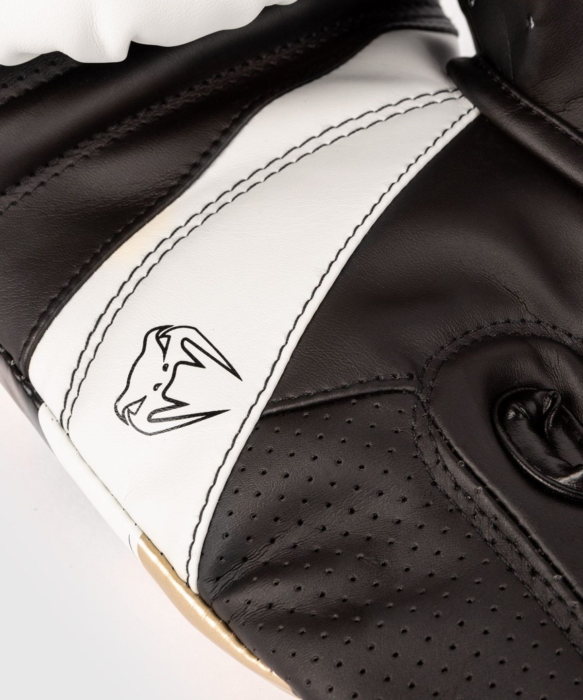 Venum Elite Evo Boxing Gloves - White/Gold - Image 2