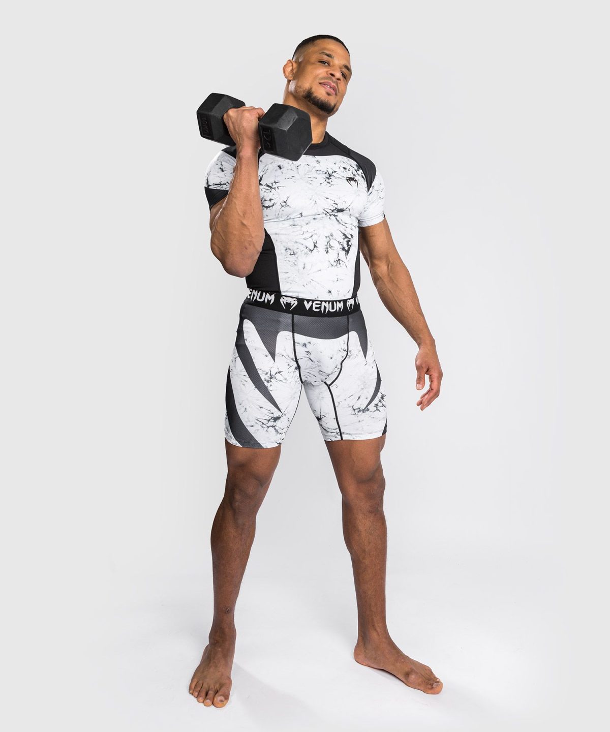 VENUM G-FIT RASHGUARD - SHORT SLEEVES - MARBLE - Image 3