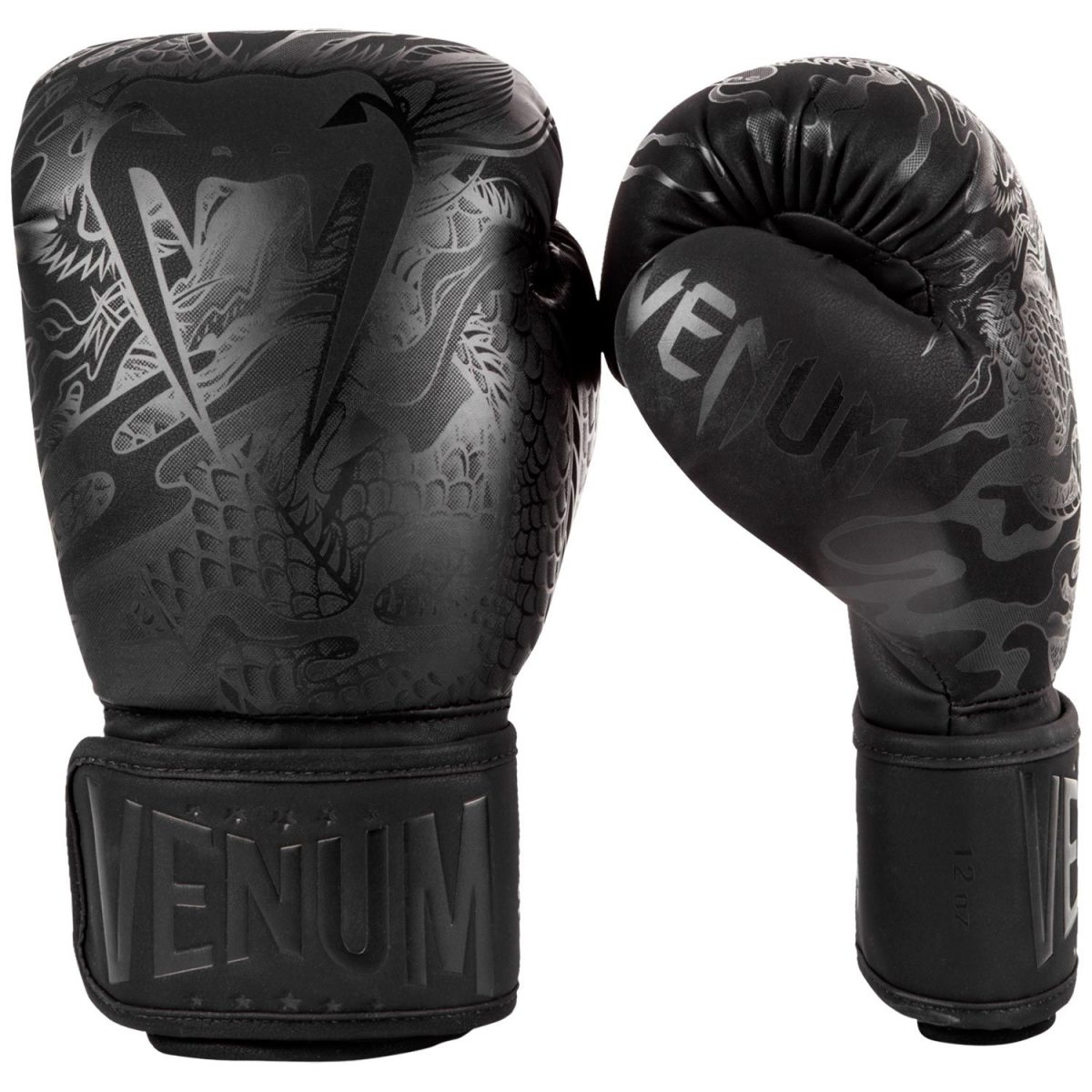 VENUM DRAGON'S FLIGHT BOXING GLOVES - BLACK/BLACK - Image 2