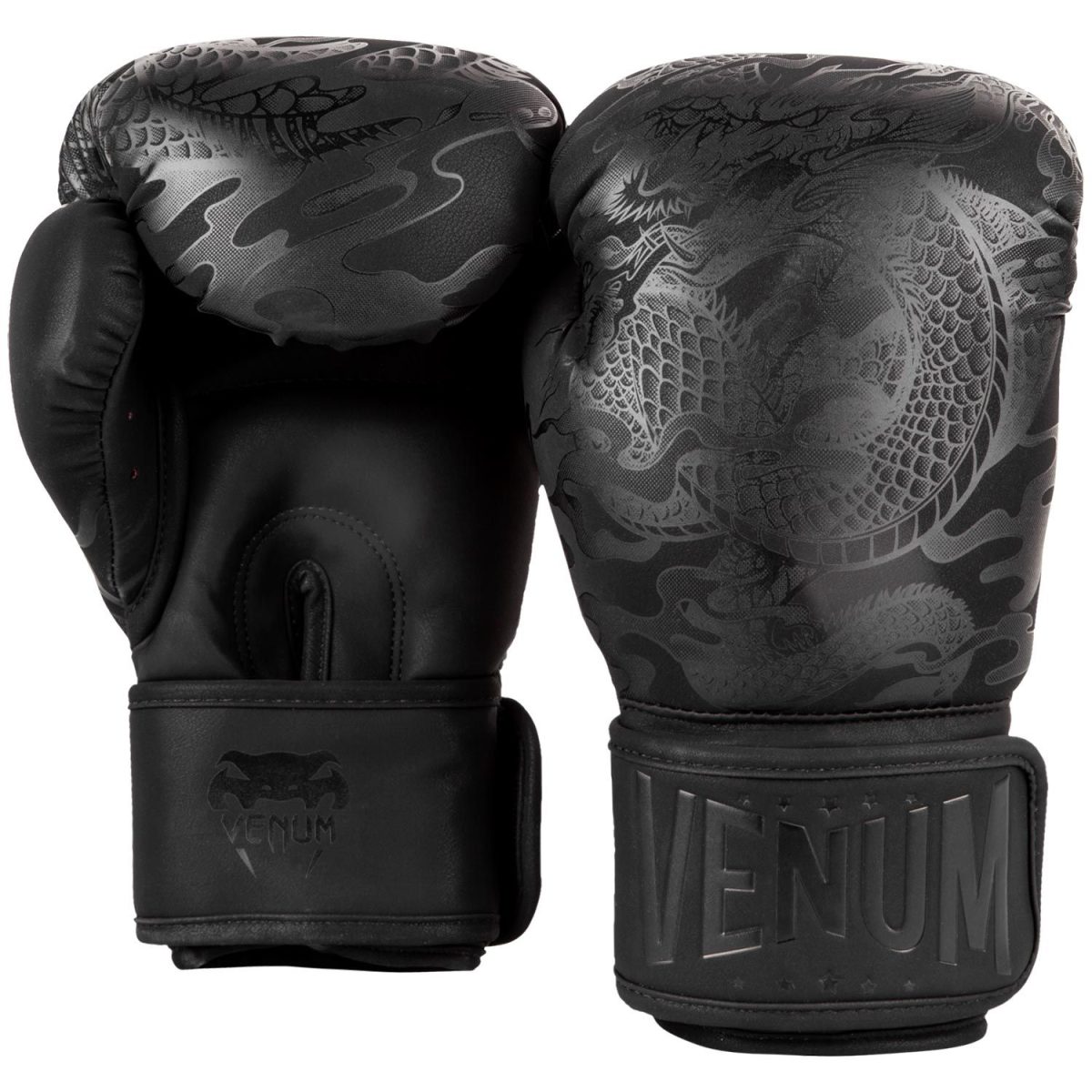 VENUM DRAGON'S FLIGHT BOXING GLOVES - BLACK/BLACK - Image 3