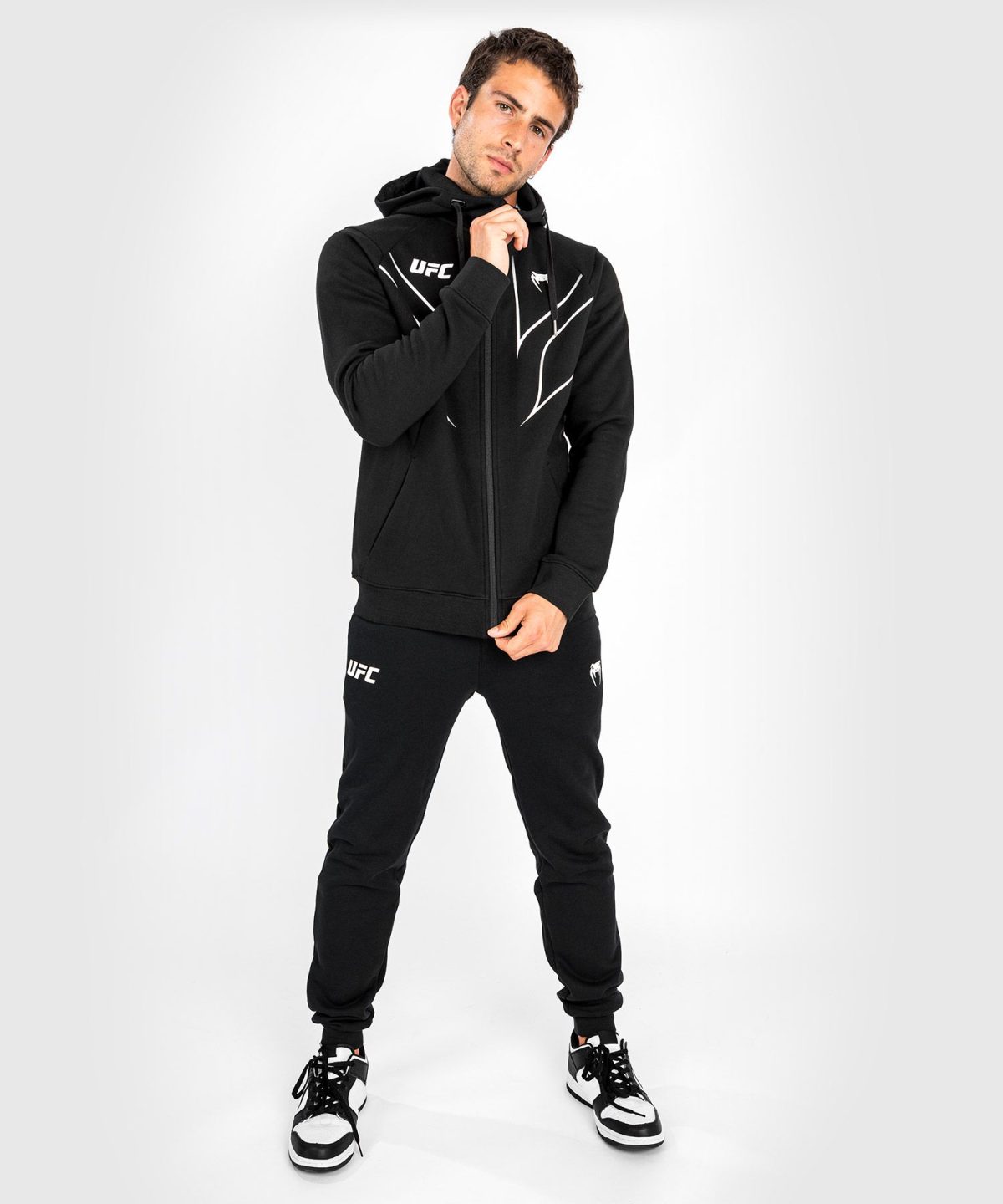 UFC VENUM FIGHT NIGHT 2.0 REPLICA MEN'S FULL ZIP HOODIE - BLACK - Image 3