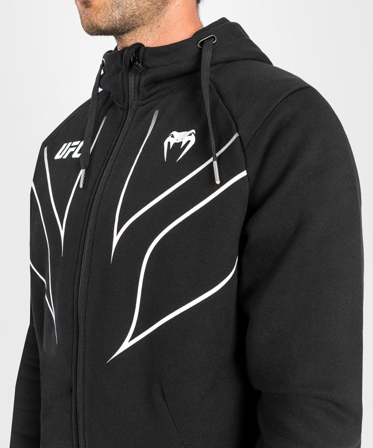 UFC VENUM FIGHT NIGHT 2.0 REPLICA MEN'S FULL ZIP HOODIE - BLACK - Image 5