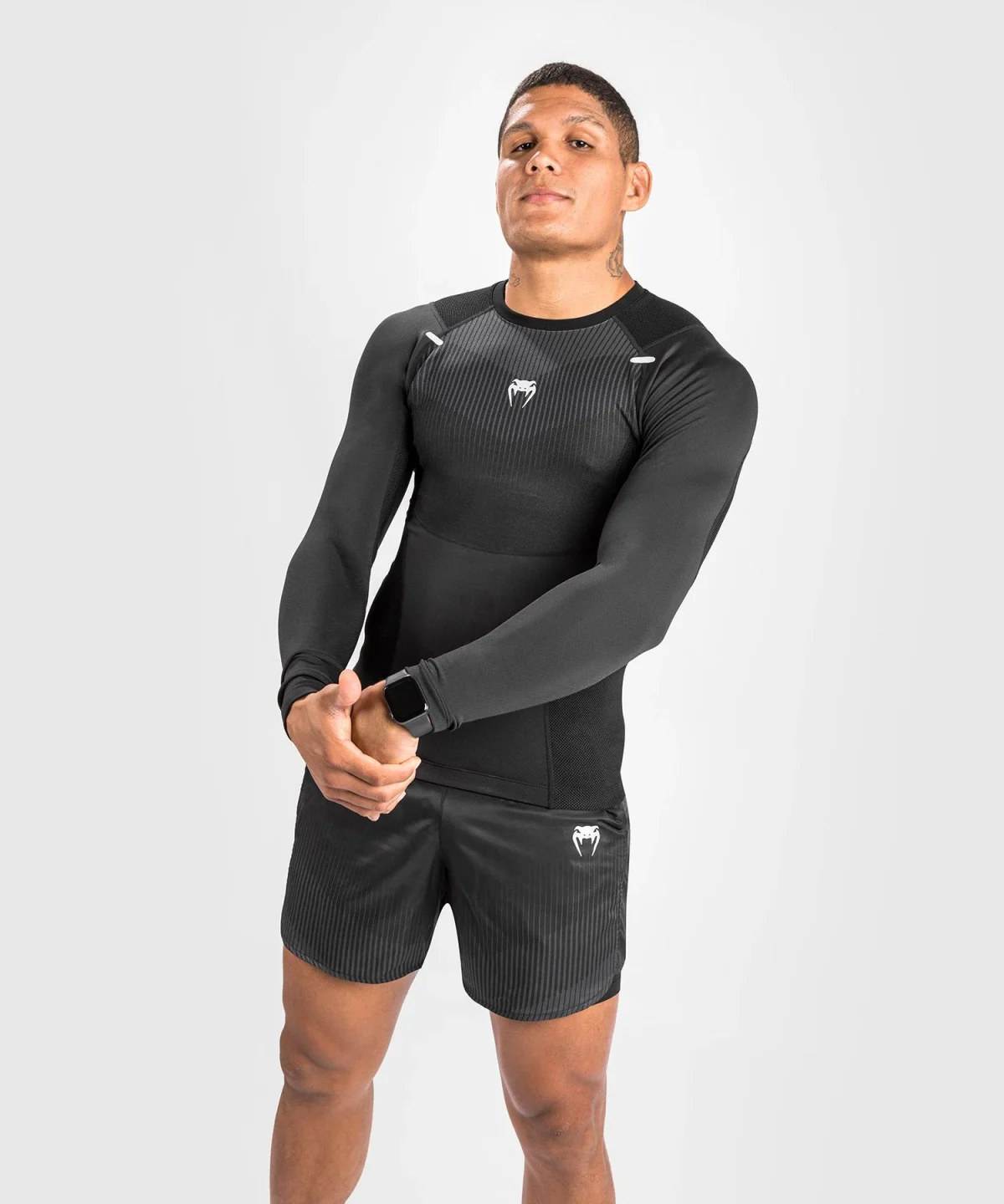 VENUM BIOMECHA RASHGUARD LONG SLEEVES - BLACK/GREY - Image 2
