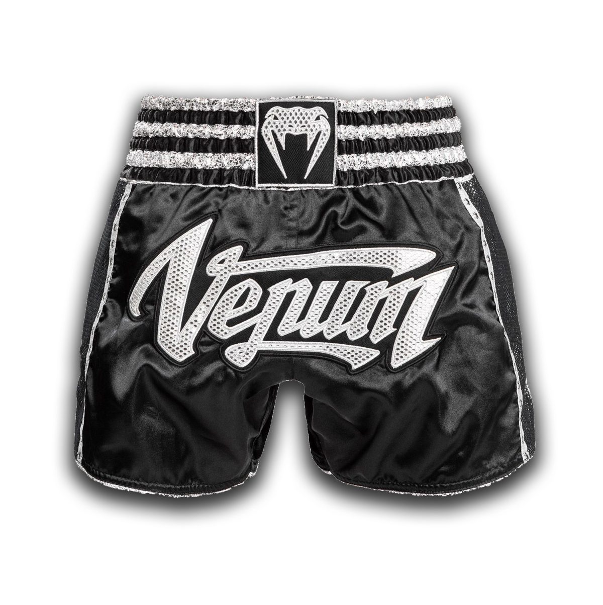 VENUM ABSOLUTE 2.0 MUAY THAI SHORTS - BLACK-SILVER01 VENUM ABSOLUTE 2.0 MUAY THAI SHORTS - BLACK/SILVER - Image 1
