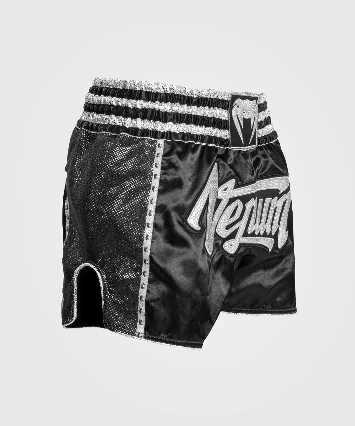 VENUM ABSOLUTE 2.0 MUAY THAI SHORTS - BLACK-SILVER02 VENUM ABSOLUTE 2.0 MUAY THAI SHORTS - BLACK/SILVER - Image 2