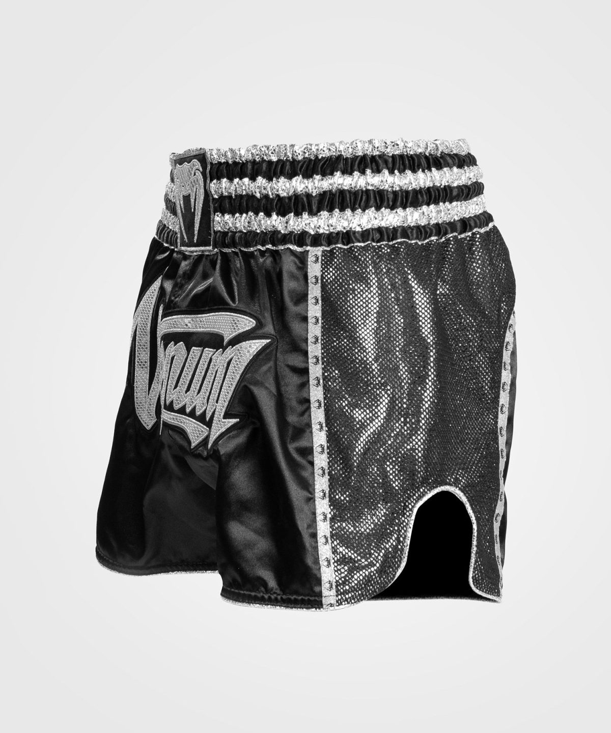 VENUM ABSOLUTE 2.0 MUAY THAI SHORTS - BLACK-SILVER03 VENUM ABSOLUTE 2.0 MUAY THAI SHORTS - BLACK/SILVER - Image 3
