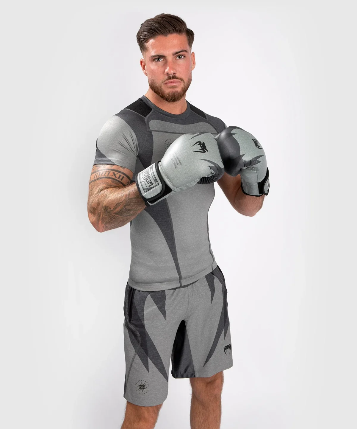 Venum Stone Rashguard - Short Sleeves - Mineral Green - Image 3