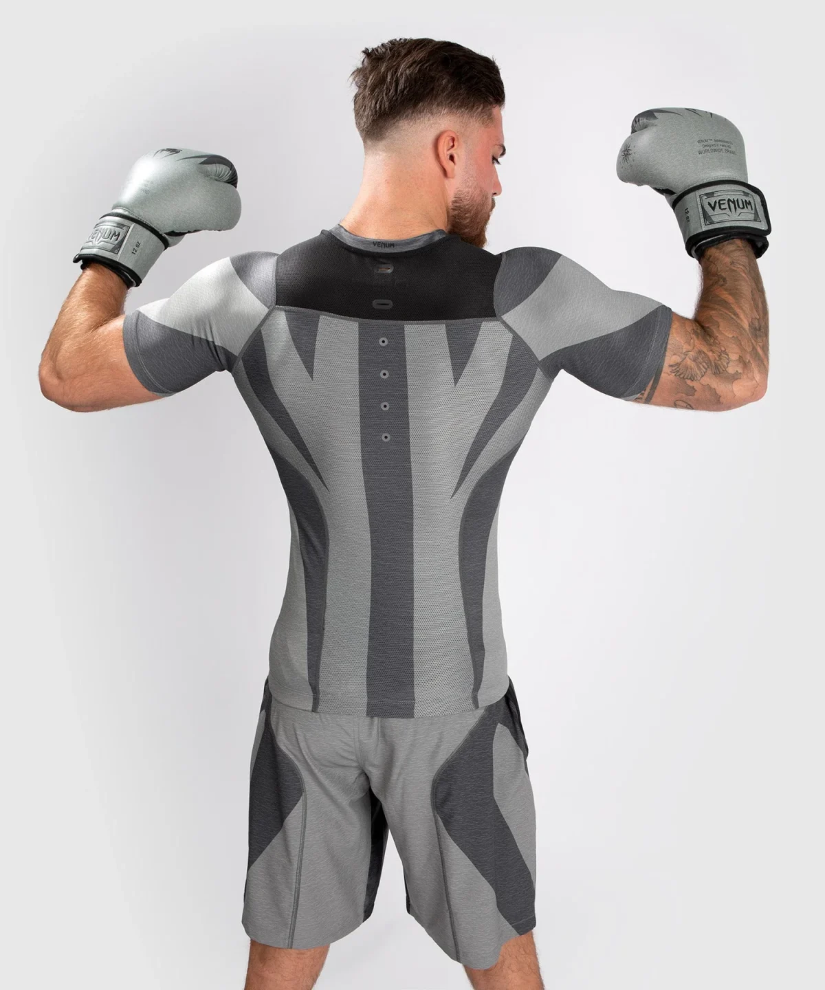 Venum Stone Rashguard - Short Sleeves - Mineral Green - Image 4