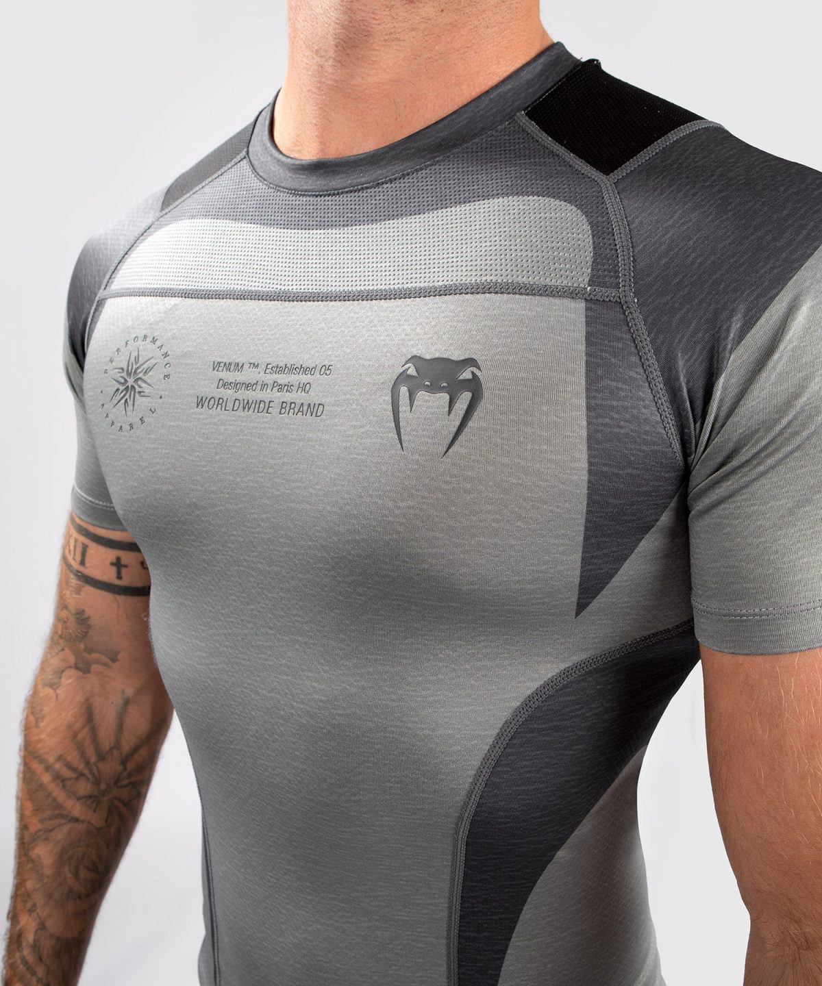 Venum Stone Rashguard - Short Sleeves - Mineral Green - Image 5