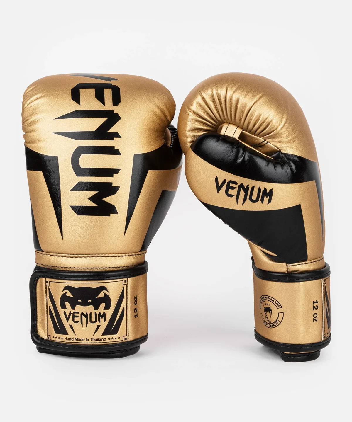 Venum Elite Boxing Gloves - Gold/Black - Image 2