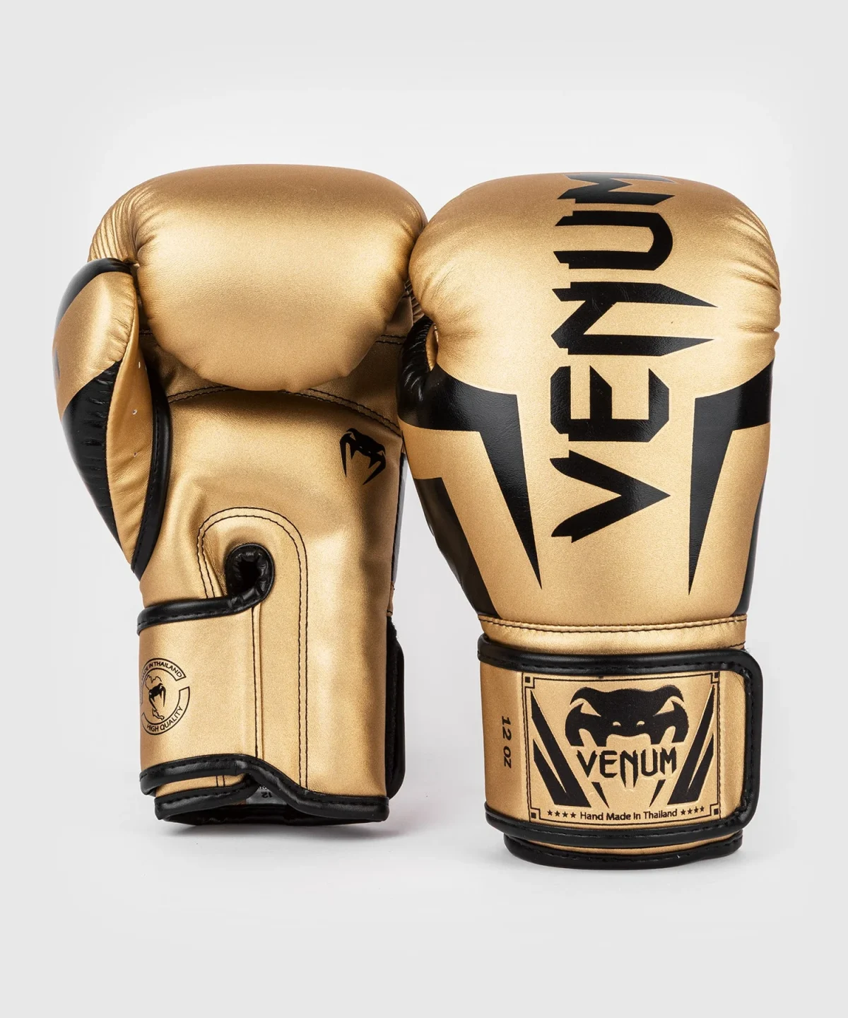 Venum Elite Boxing Gloves - Gold/Black - Image 3
