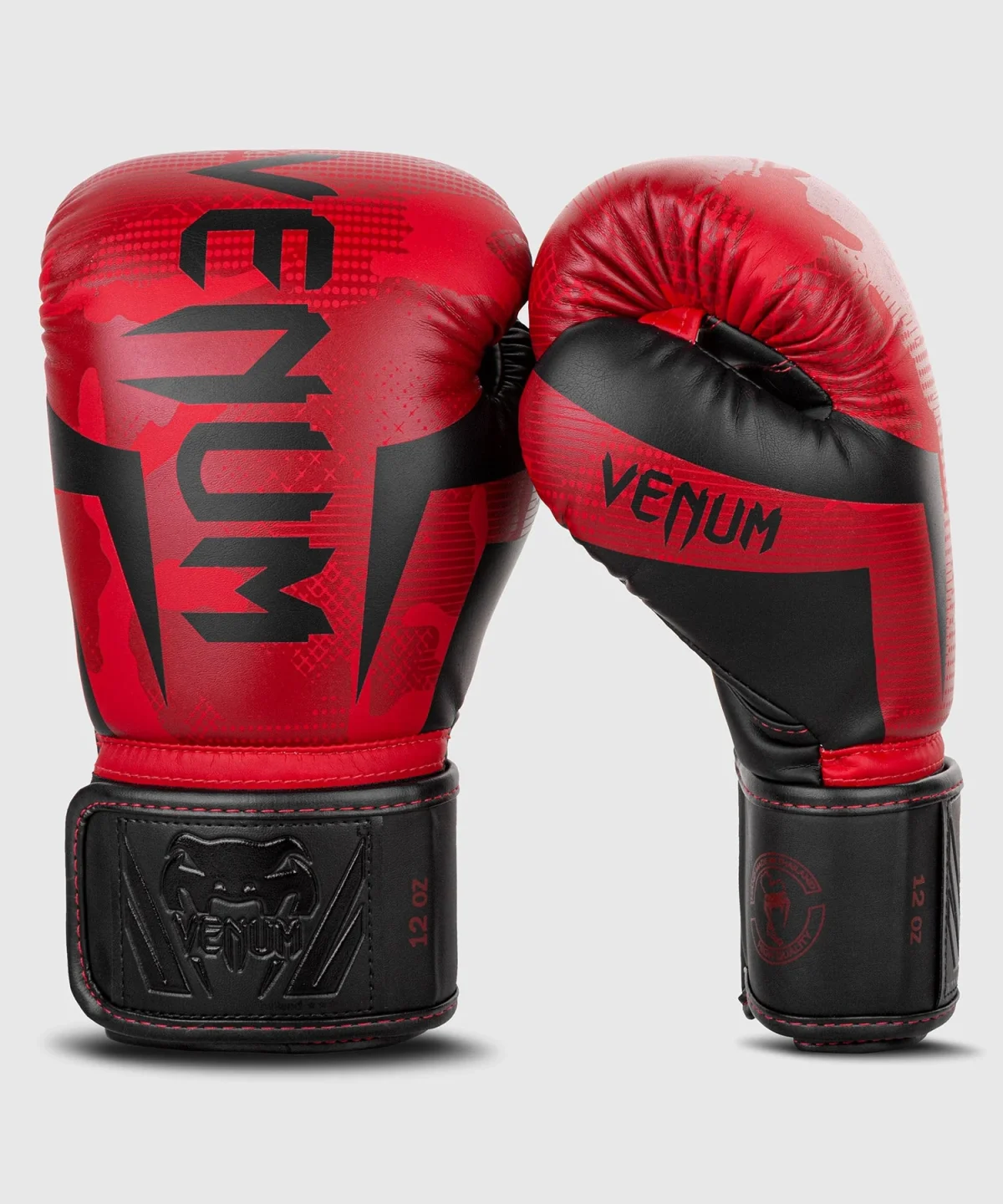Venum Elite Boxing Gloves - Red Camo - Image 2