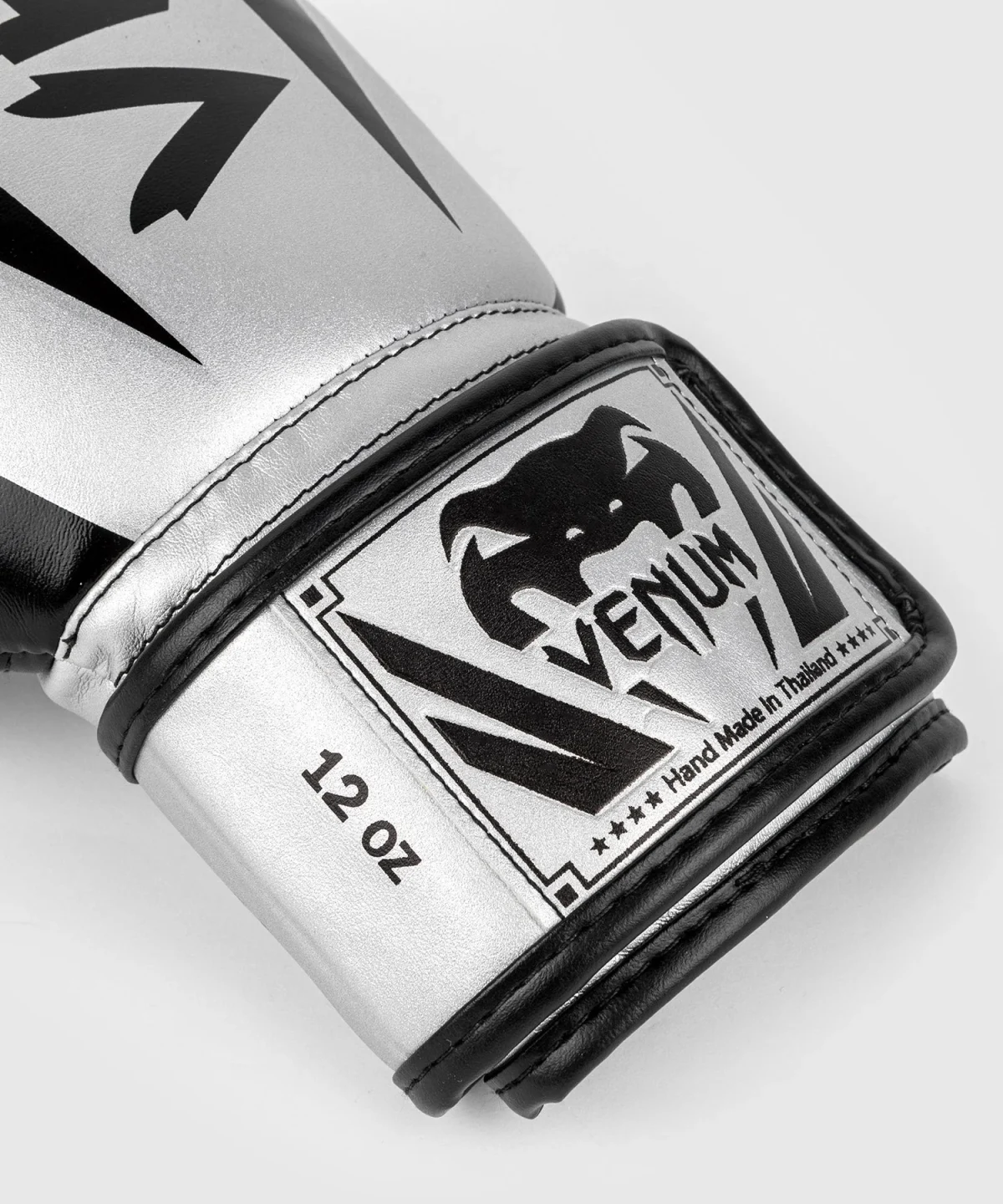 Venum Elite Boxing Gloves - Silver/Black - Image 5