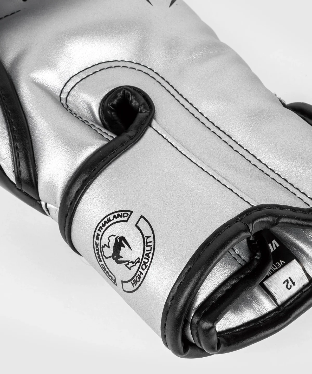 Venum Elite Boxing Gloves - Silver/Black - Image 7