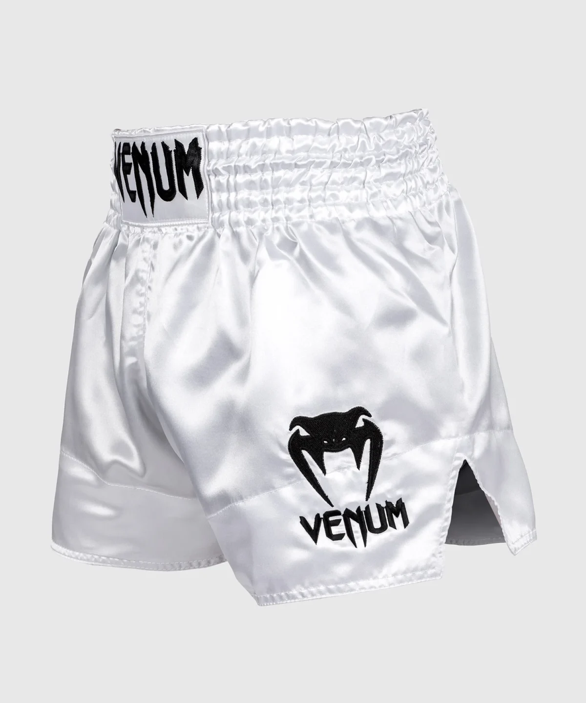 Venum Classic Muay Thai Shorts - White/Black - Image 4