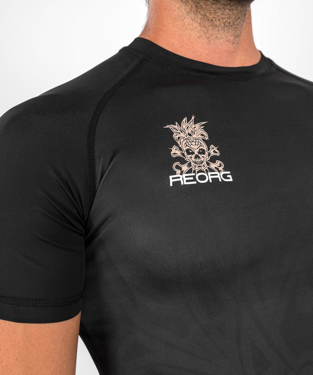 Venum Reorg Rashguard - Short Sleeves - Black - Image 3