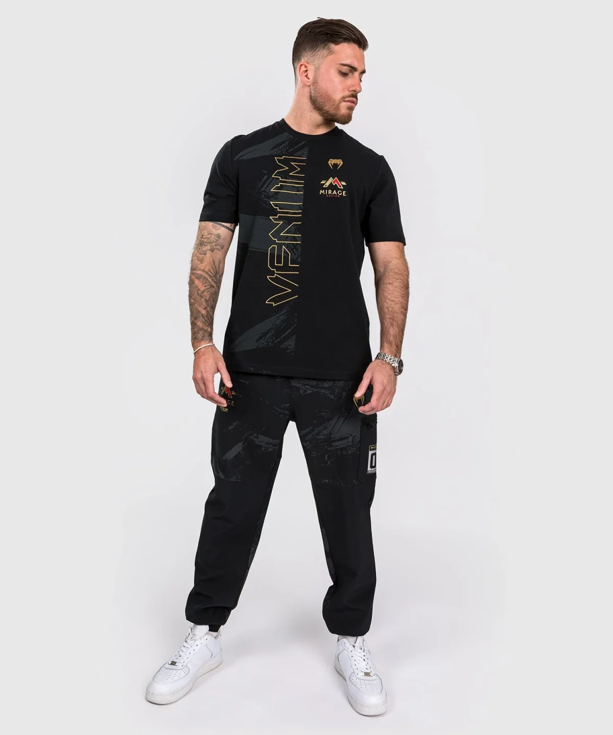 Venum x Mirage T-Shirt - Black/Gold - Image 3