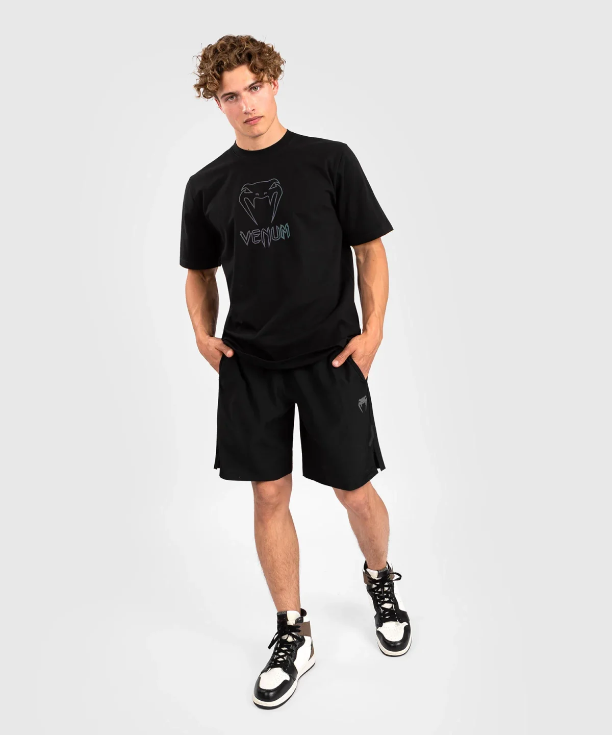 Venum Classic T-Shirt - Black/Black Reflective - Image 2