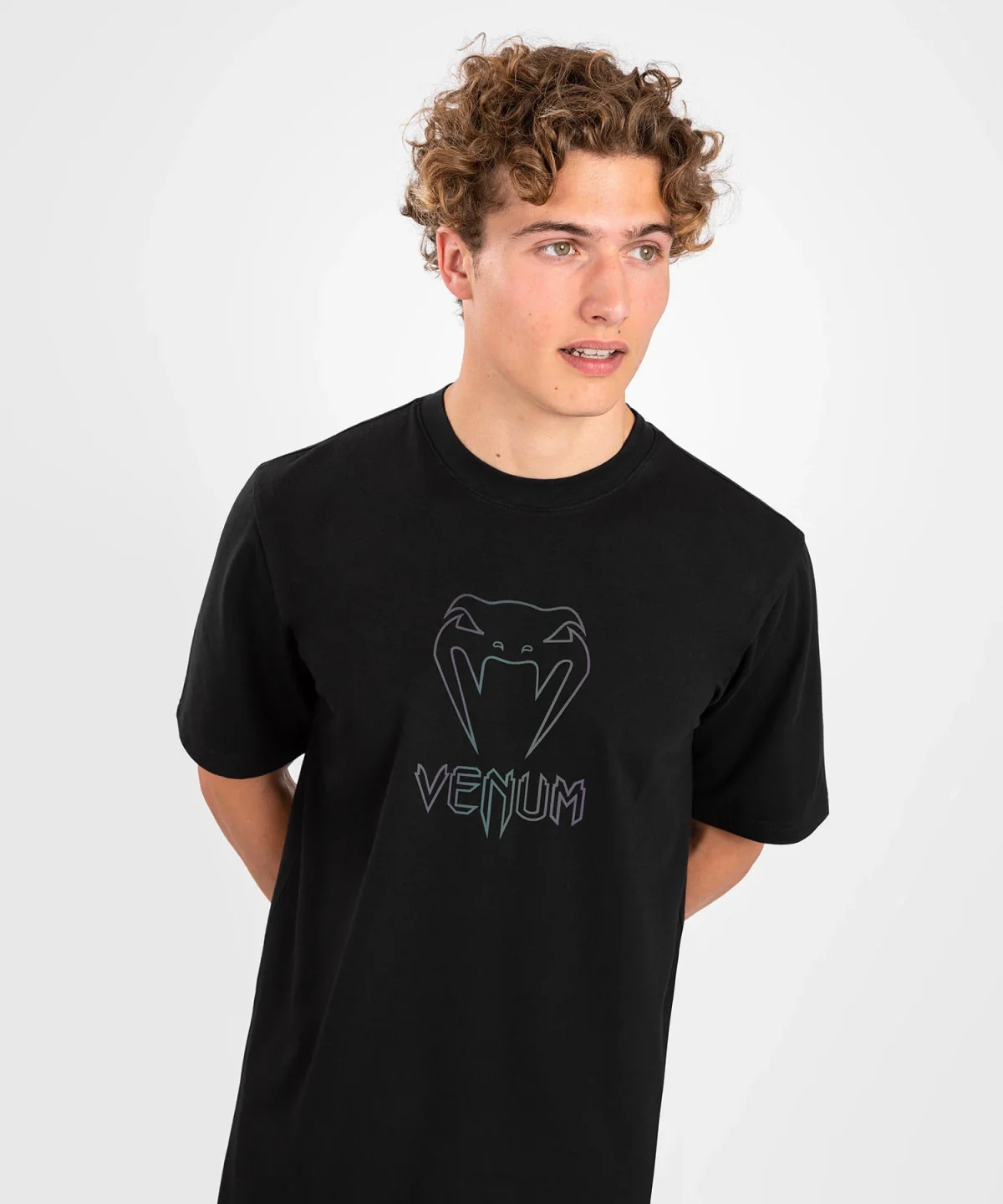 Venum Classic T-Shirt - Black/Black Reflective - Image 3