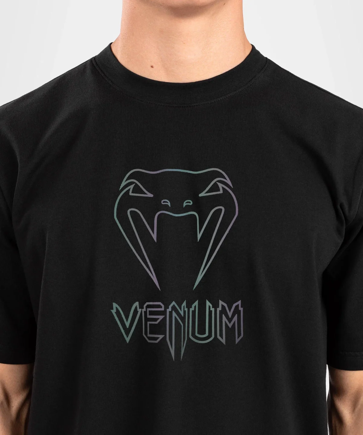 Venum Classic T-Shirt - Black/Black Reflective - Image 5
