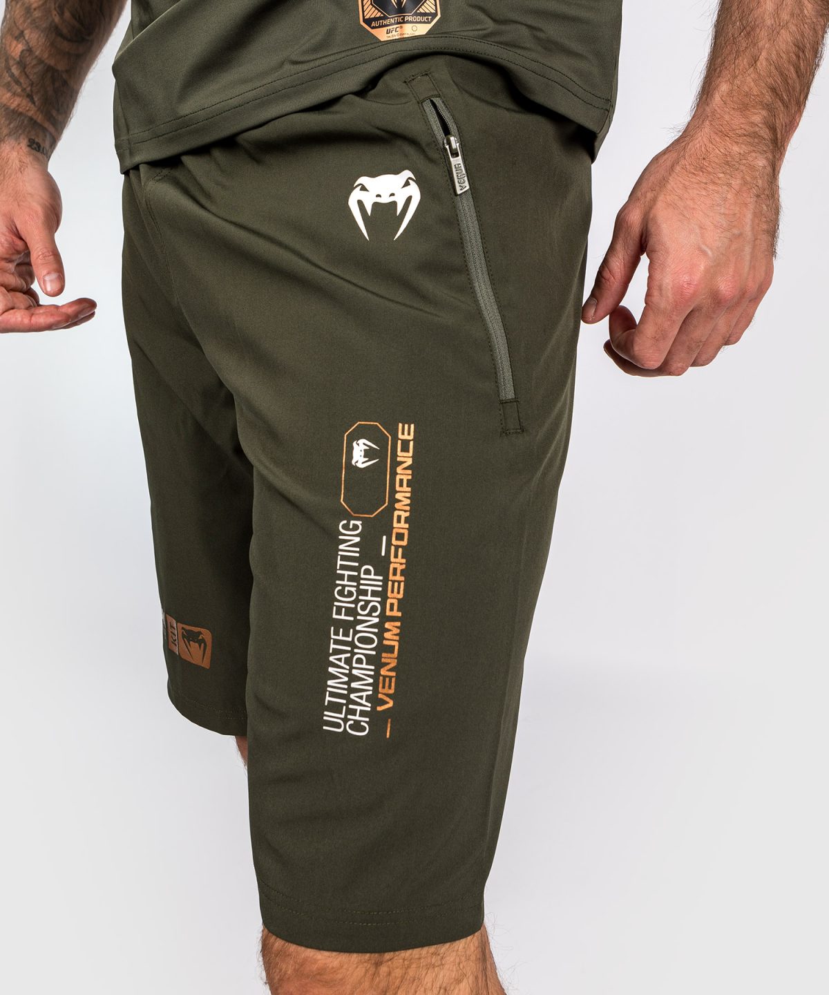 UFC Adrenaline by Venum Fight Week Men’s Performance Shorts - khaki - bronze - Image 4