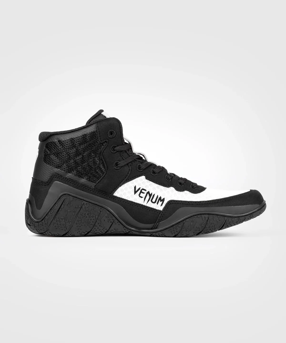 Venum Elite Wrestling Shoes - Black/White - Image 6
