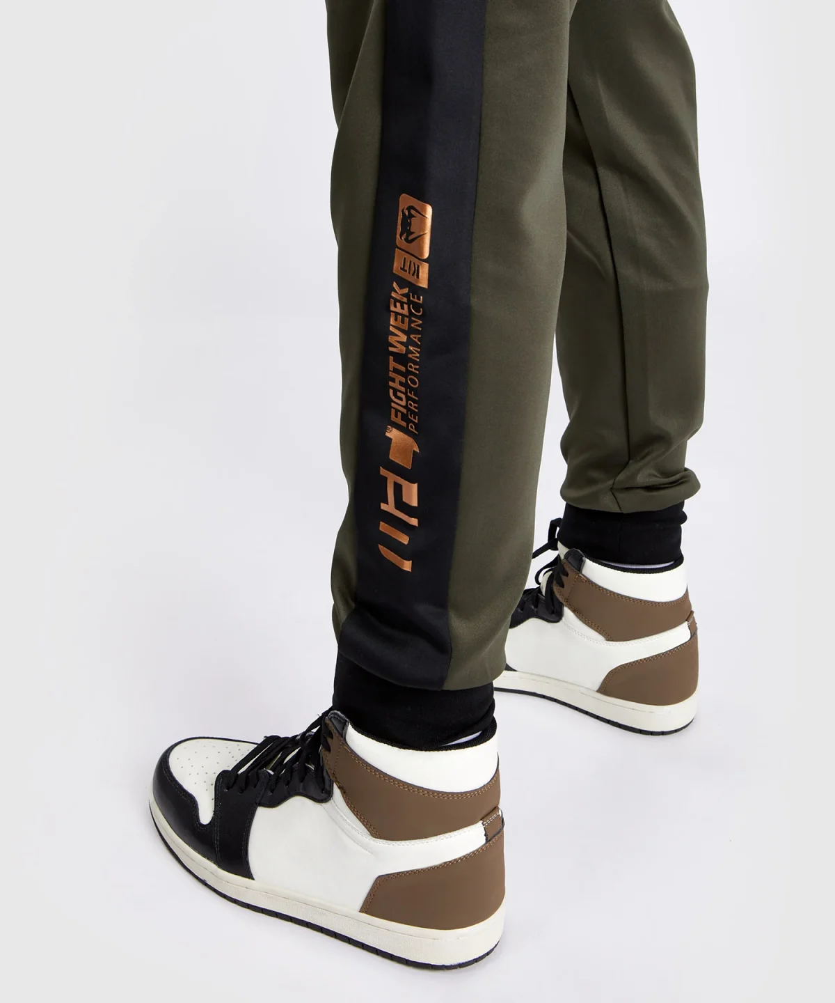 UFC Adrenaline by Venum Fight Week Men’s Performance Jogging Pants - Khaki/Bronze - Image 4