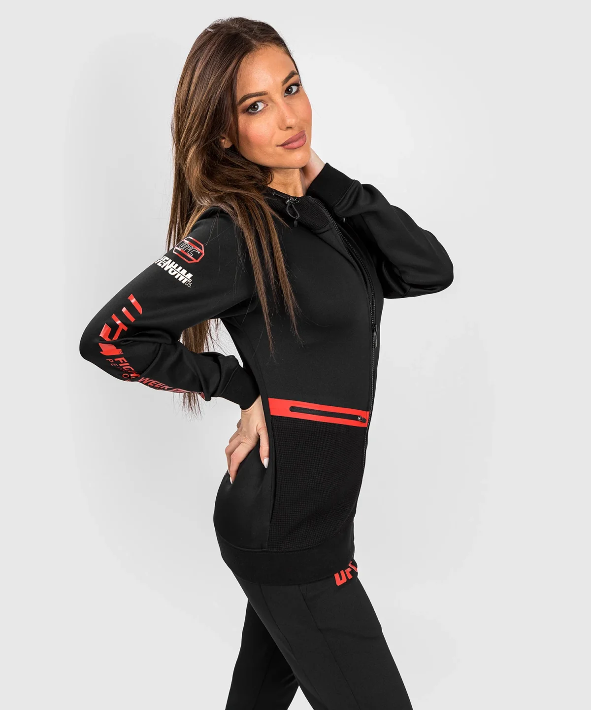 UFC Adrenaline by Venum Fight Week Women’s Zip Hoodie - Black - Image 6