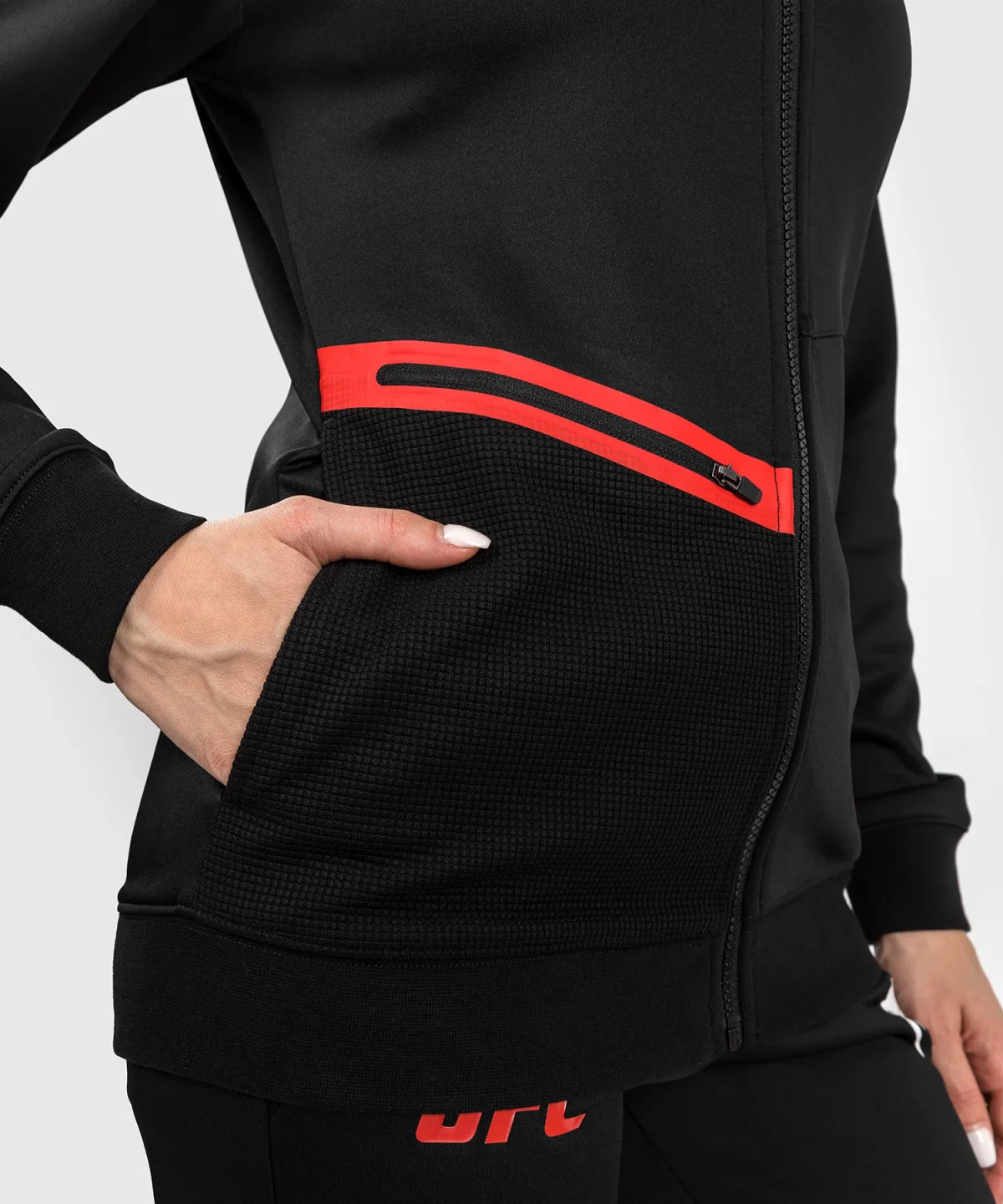 UFC Adrenaline by Venum Fight Week Women’s Zip Hoodie - Black - Image 4