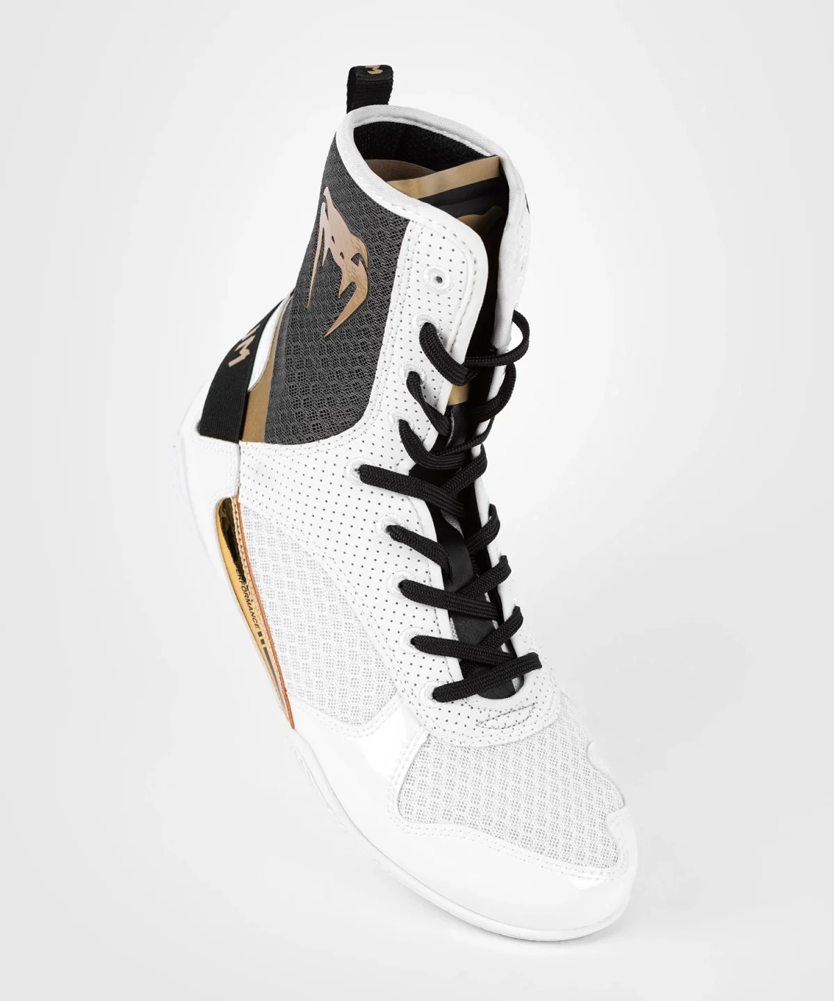 9_252F6_252F8_252F8_252F9688c692b1d960011edc028f8f8914d12bb95d7e_ELITE_BOXING_SHOES_BLACK_WHITE_GOLD_12 Venum Elite Boxing Shoes - White/Black/Gold - Image 6