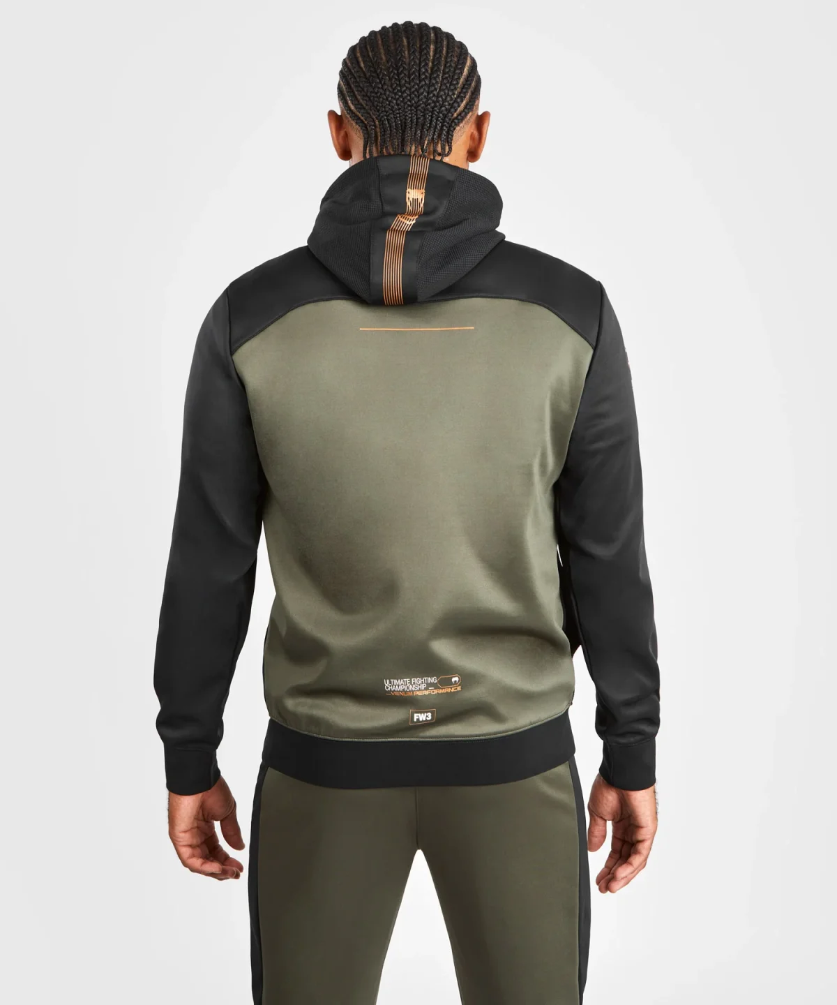 UFC Adrenaline by Venum Fight Week Men’s Zip Hoodie - Khaki/Bronze - Image 5