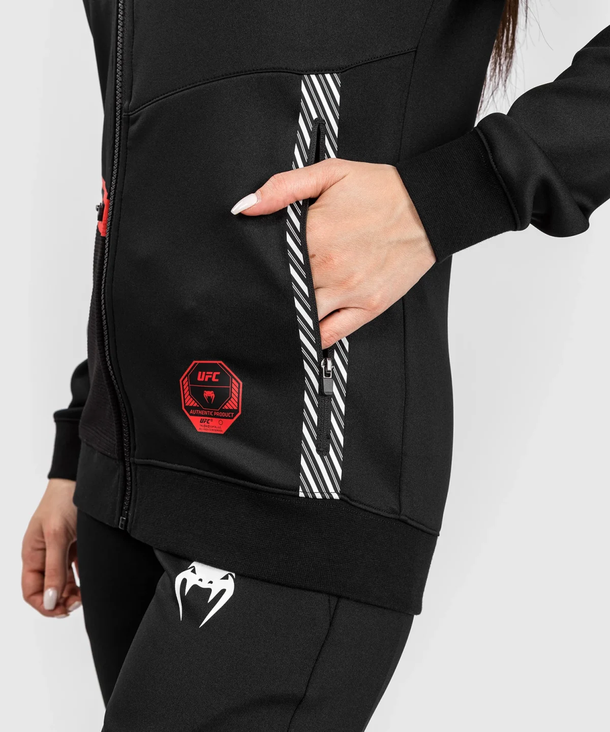 UFC Adrenaline by Venum Fight Week Women’s Zip Hoodie - Black - Image 3
