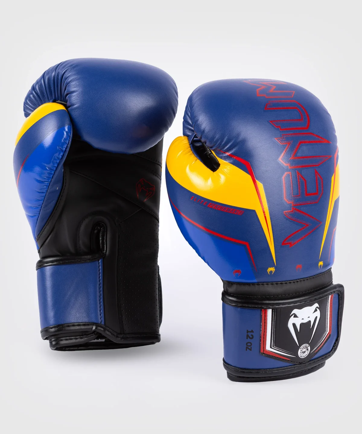 Venum Elite Evo Boxing Gloves - Blue/Yellow - Image 2