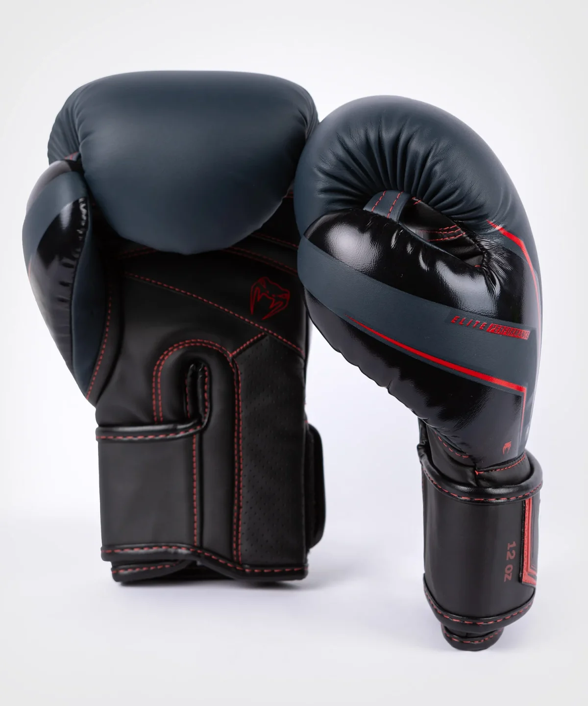Venum Elite Evo Boxing Gloves - Navy/Black/Red - Image 7