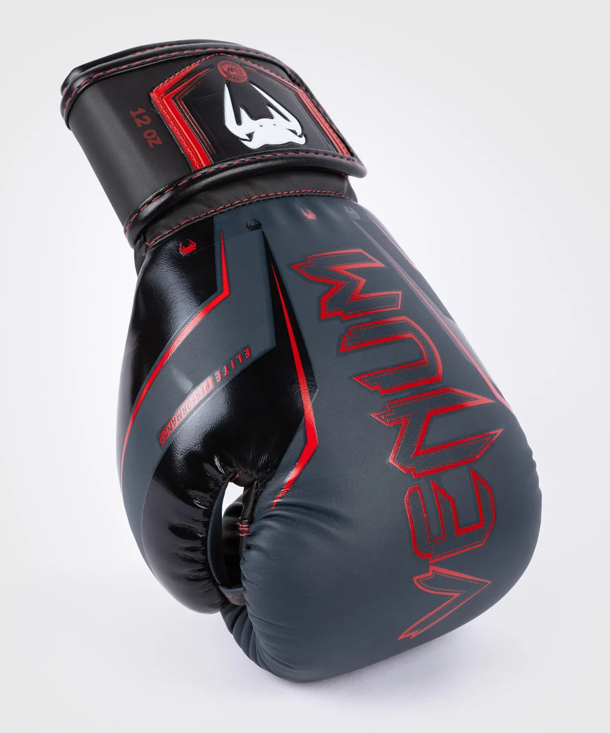 Venum Elite Evo Boxing Gloves - Navy/Black/Red - Image 4