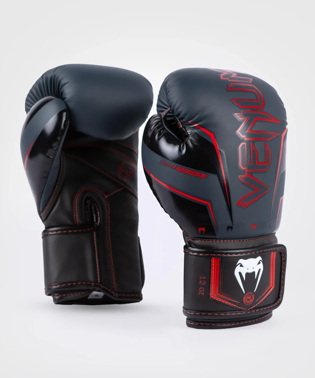 Venum Elite Evo Boxing Gloves - Navy/Black/Red - Image 2